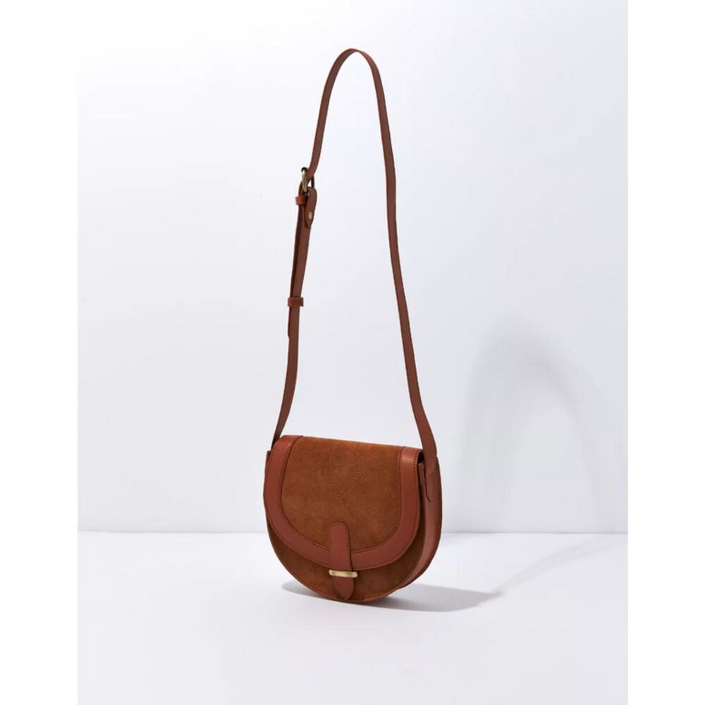 Brown American Eagle Leather Western Saddle Crossbody Handbag (NWT)